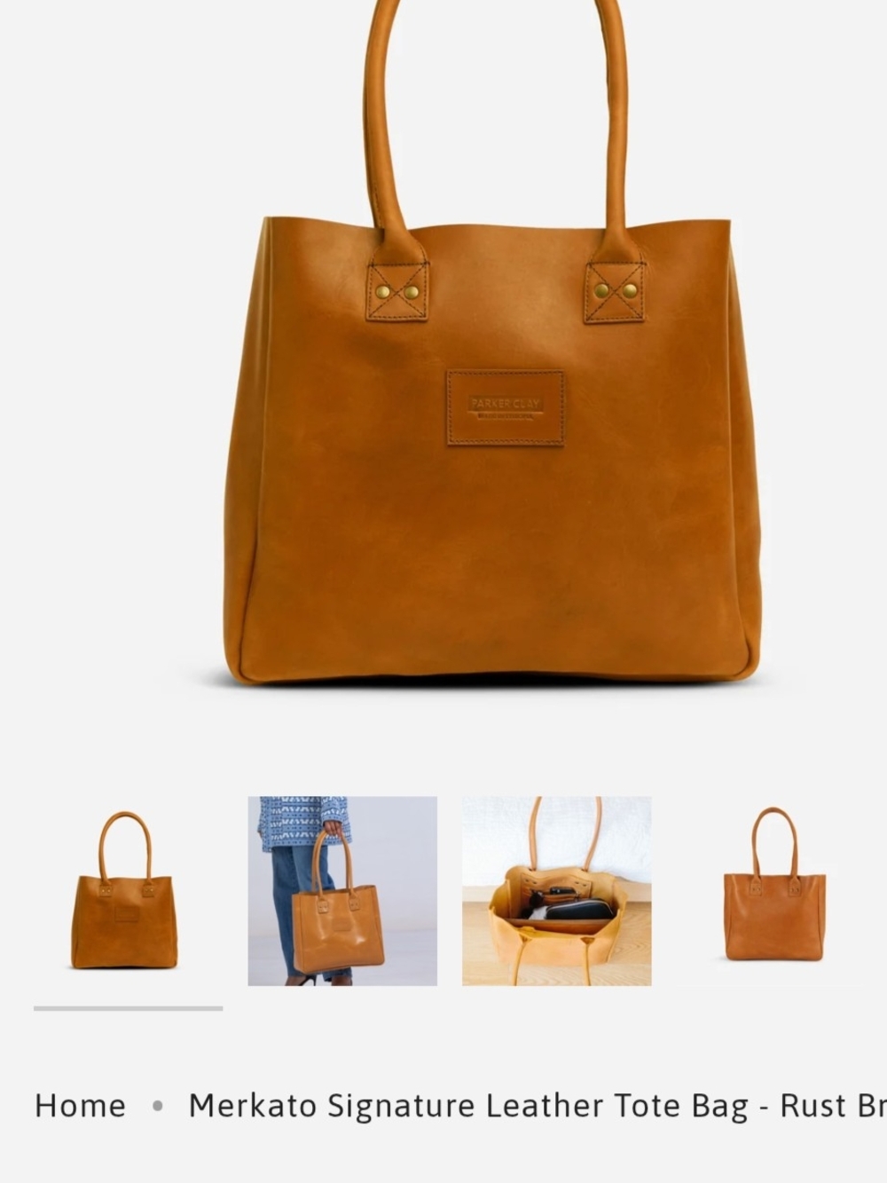 Merkato Signature Full-Grain Leather Tote